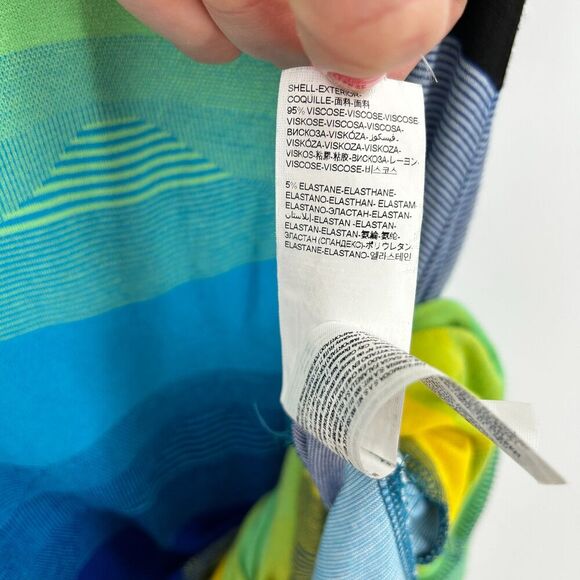 DESIGUAL Blue Yellow Bright Abstract Bodycon Half Sleeve Mini Dress Size XS - Picture 8 of 8